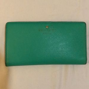 Teal Kate Spade Stacy wallet